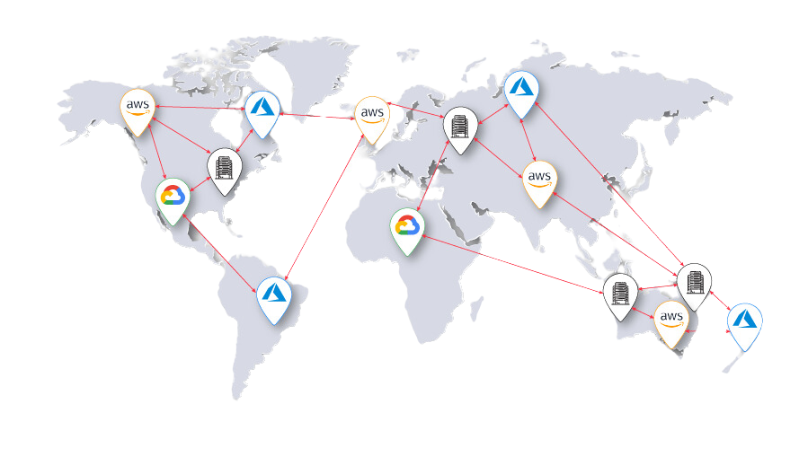 Global multi-region disaster recovery coverage map